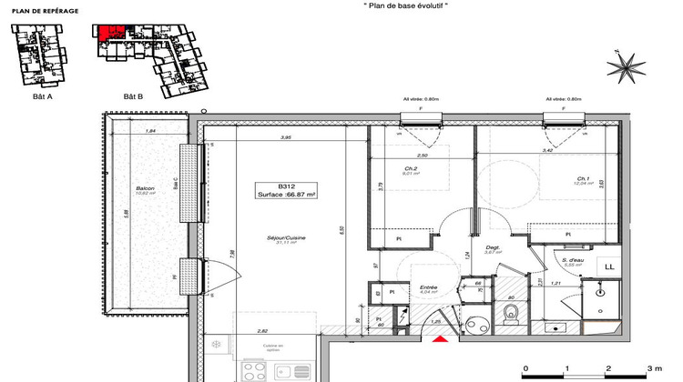 Ma-Cabane - Vente Appartement SAINT BARTHELEMY D'ANJOU, 66 m²