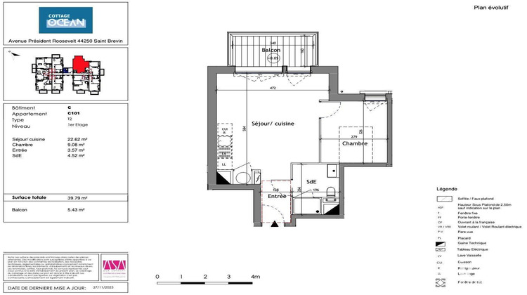 Ma-Cabane - Vente Appartement Saint-Brevin-les-Pins, 40 m²