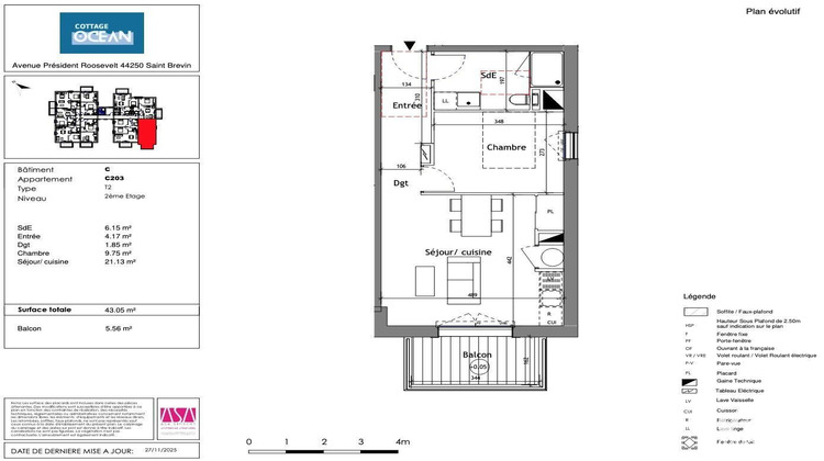 Ma-Cabane - Vente Appartement Saint-Brevin-les-Pins, 43 m²