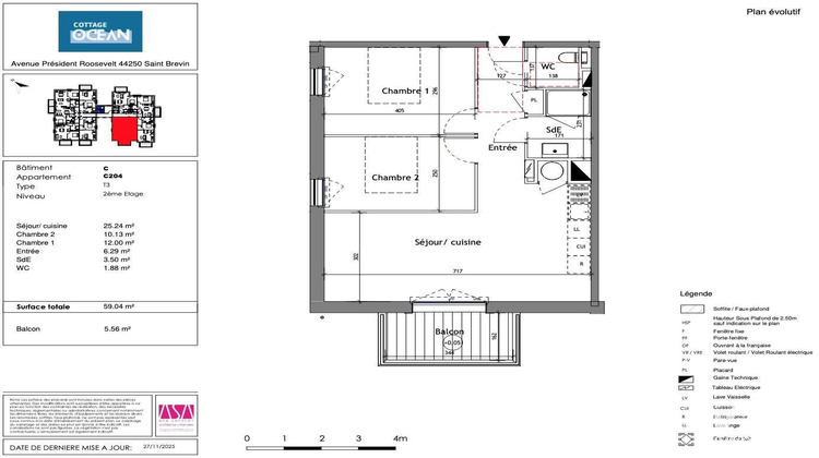 Ma-Cabane - Vente Appartement Saint-Brevin-les-Pins, 59 m²