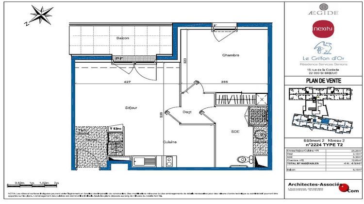 Ma-Cabane - Vente Appartement Saint-Brieuc, 45 m²