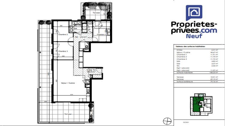 Ma-Cabane - Vente Appartement SAINT CYR AU MONT D OR, 107 m²