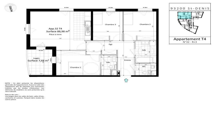 Ma-Cabane - Vente Appartement Saint-Denis, 89 m²