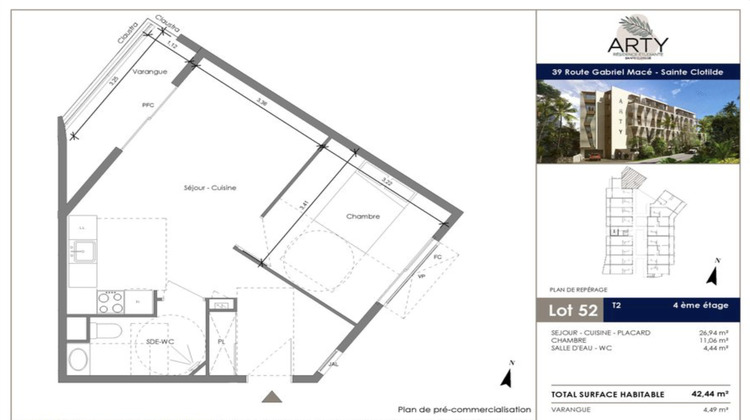 Ma-Cabane - Vente Appartement Saint-Denis, 42 m²
