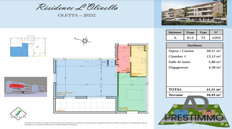 Ma-Cabane - Vente Appartement Saint-Florent, 52 m²