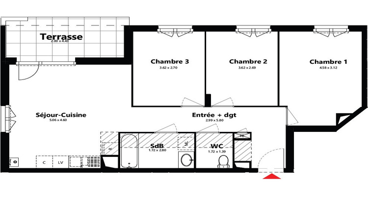 Ma-Cabane - Vente Appartement SAINT-GEORGES-DE-RENEINS, 72 m²
