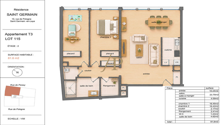 Ma-Cabane - Vente Appartement SAINT-GERMAIN-EN-LAYE, 83 m²