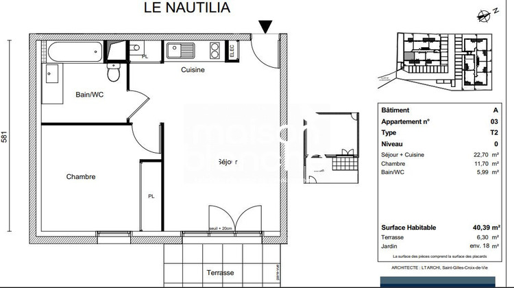 Ma-Cabane - Vente Appartement Saint-Gilles-Croix-de-Vie, 40 m²