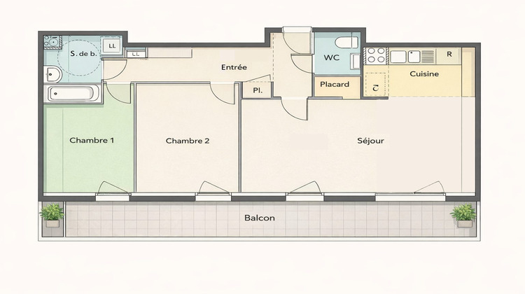 Ma-Cabane - Vente Appartement Saint-Jacques-de-la-Lande, 64 m²