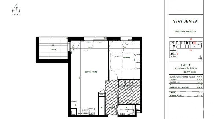 Ma-Cabane - Vente Appartement Saint-Laurent-du-Var, 47 m²