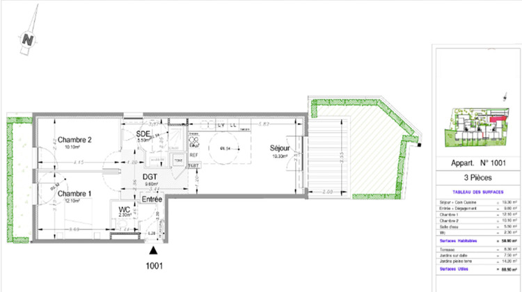 Ma-Cabane - Vente Appartement SAINT-LAURENT-DU-VAR, 54 m²