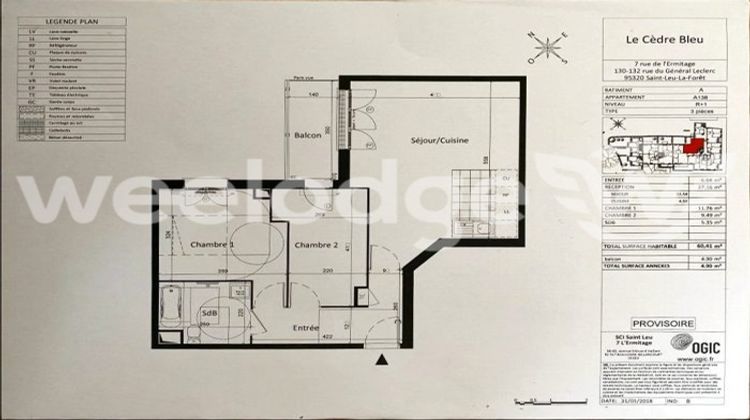 Ma-Cabane - Vente Appartement Saint-Leu-la-Forêt, 60 m²