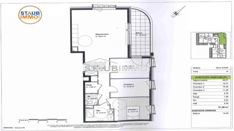 Ma-Cabane - Vente Appartement Saint-Louis, 91 m²