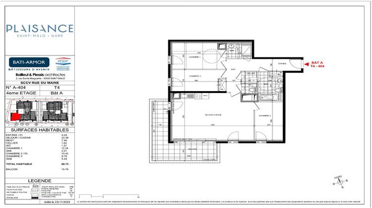 Ma-Cabane - Vente Appartement SAINT-MALO, 88 m²