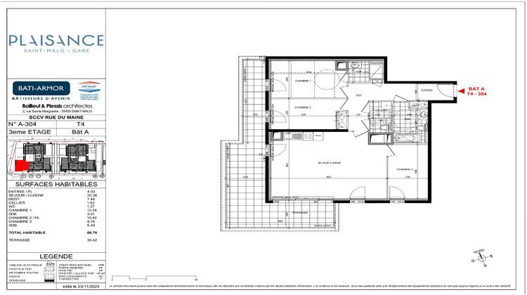 Ma-Cabane - Vente Appartement SAINT-MALO, 88 m²