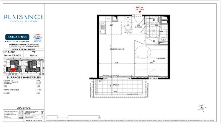 Ma-Cabane - Vente Appartement SAINT-MALO, 44 m²