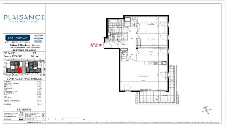 Ma-Cabane - Vente Appartement SAINT-MALO, 87 m²