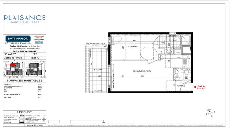 Ma-Cabane - Vente Appartement SAINT-MALO, 43 m²