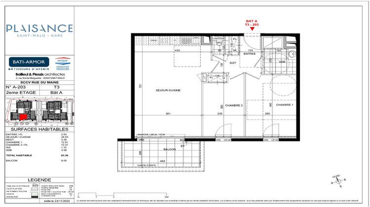 Ma-Cabane - Vente Appartement SAINT-MALO, 63 m²