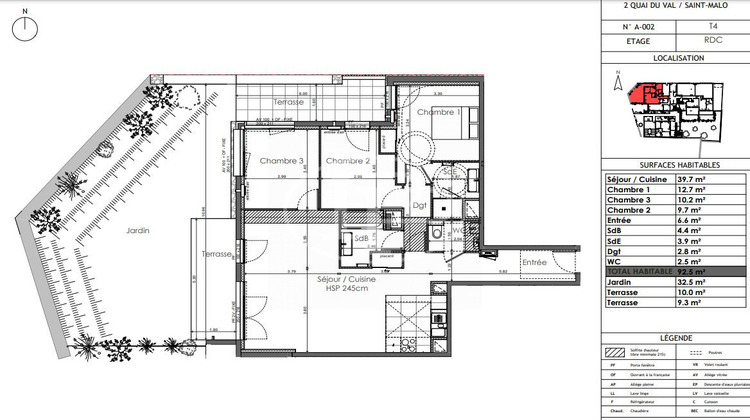 Ma-Cabane - Vente Appartement Saint-Malo, 92 m²