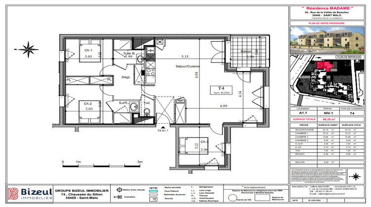 Ma-Cabane - Vente Appartement SAINT-MALO, 86 m²