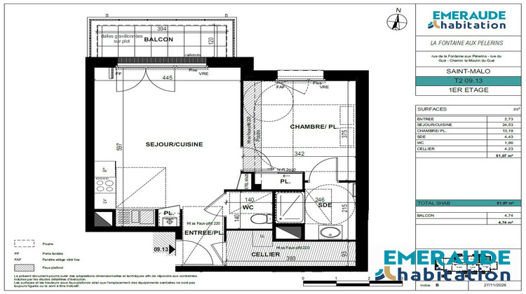 Ma-Cabane - Vente Appartement Saint-Malo, 51 m²