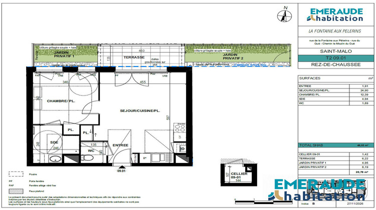 Ma-Cabane - Vente Appartement Saint-Malo, 46 m²