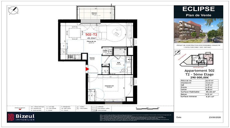 Ma-Cabane - Vente Appartement SAINT-MALO, 45 m²
