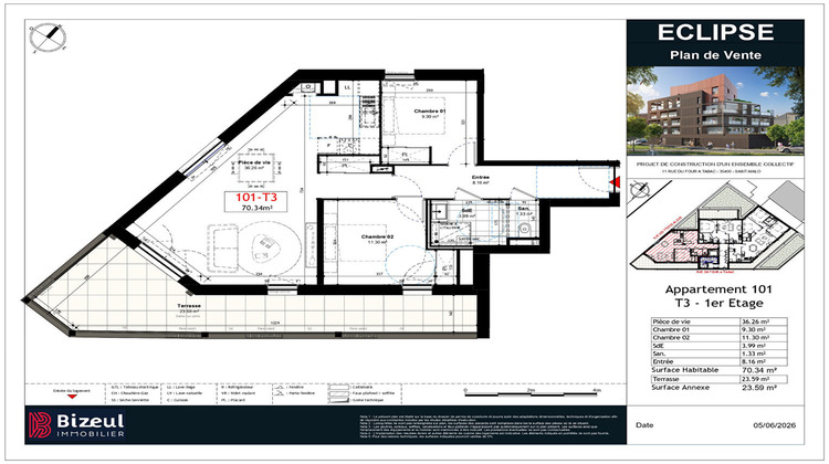 Ma-Cabane - Vente Appartement SAINT-MALO, 70 m²