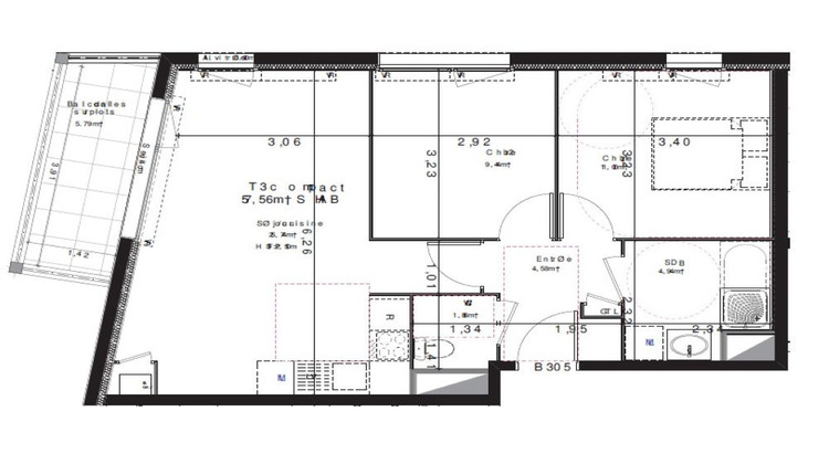 Ma-Cabane - Vente Appartement SAINT-MALO, 57 m²