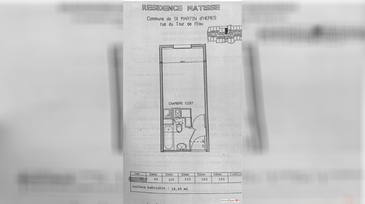 Ma-Cabane - Vente Appartement Saint-Martin-d'Hères, 18 m²