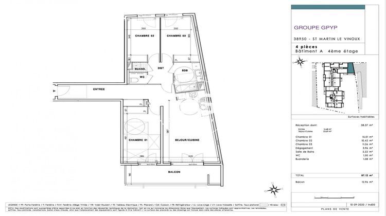 Ma-Cabane - Vente Appartement Saint-Martin-le-Vinoux, 87 m²