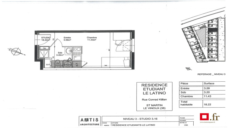 Ma-Cabane - Vente Appartement Saint-Martin-le-Vinoux, 18 m²