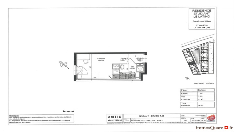 Ma-Cabane - Vente Appartement Saint-Martin-le-Vinoux, 18 m²