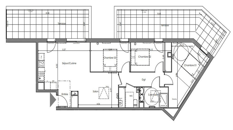 Ma-Cabane - Vente Appartement Saint-Médard-en-Jalles, 83 m²