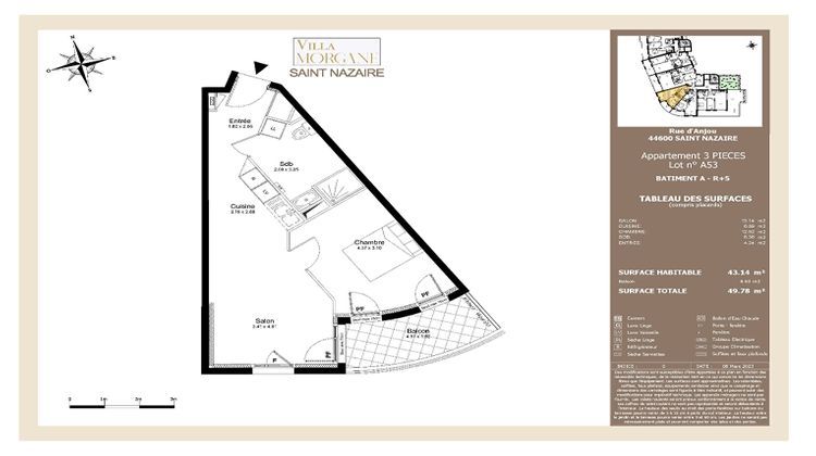 Ma-Cabane - Vente Appartement SAINT-NAZAIRE, 43 m²