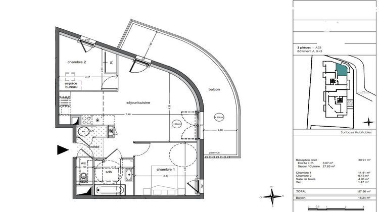 Ma-Cabane - Vente Appartement SAINT-NAZAIRE, 57 m²