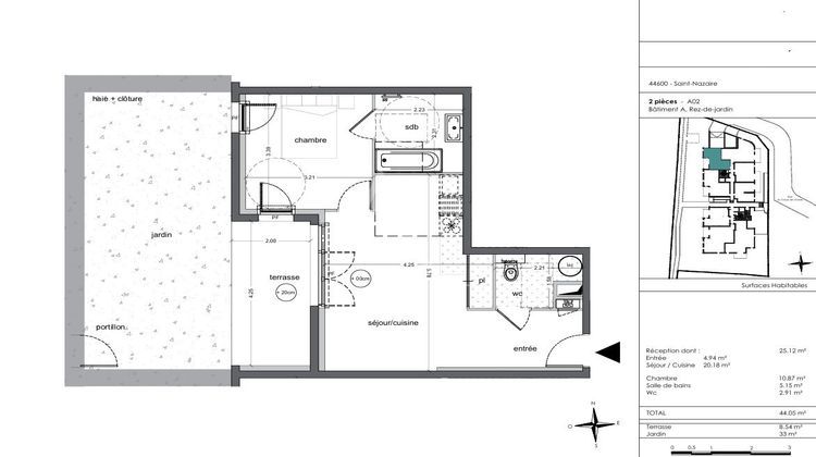 Ma-Cabane - Vente Appartement SAINT-NAZAIRE, 44 m²