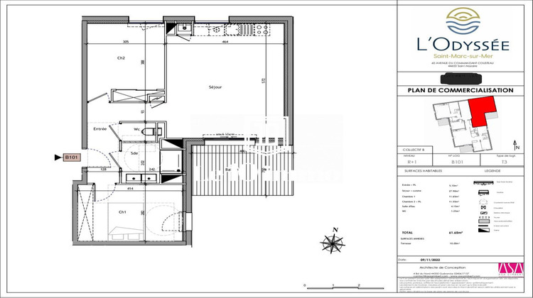 Ma-Cabane - Vente Appartement Saint-Nazaire, 61 m²