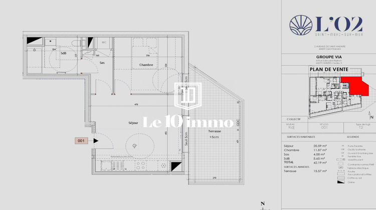 Ma-Cabane - Vente Appartement Saint-Nazaire, 42 m²