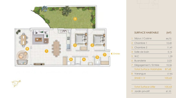 Ma-Cabane - Vente Appartement Saint-Paul, 105 m²