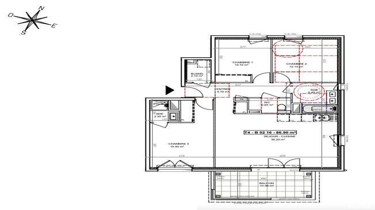 Ma-Cabane - Vente Appartement Saint-Paul-de-Varces, 86 m²