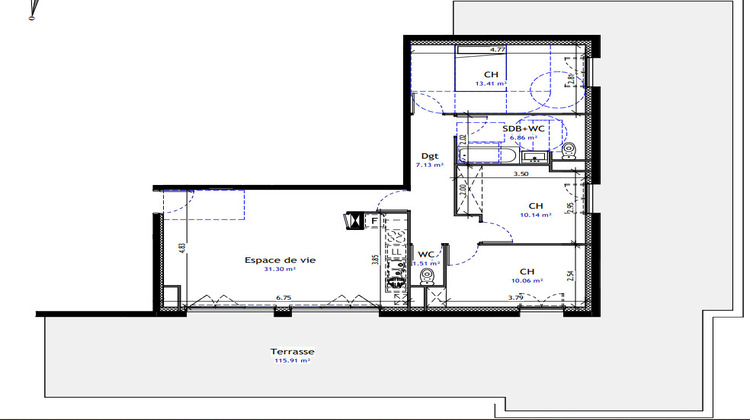 Ma-Cabane - Vente Appartement SAINT-SIMEON-DE-BRESSIEUX, 80 m²