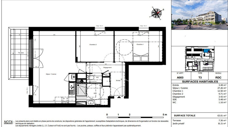 Ma-Cabane - Vente Appartement SAINT-SYLVAIN-D'ANJOU, 63 m²