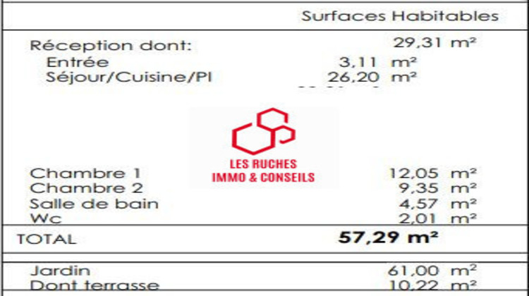Ma-Cabane - Vente Appartement Saint-Thibault-des-Vignes, 57 m²