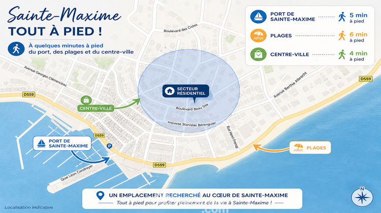 Ma-Cabane - Vente Appartement Sainte-Maxime, 45 m²