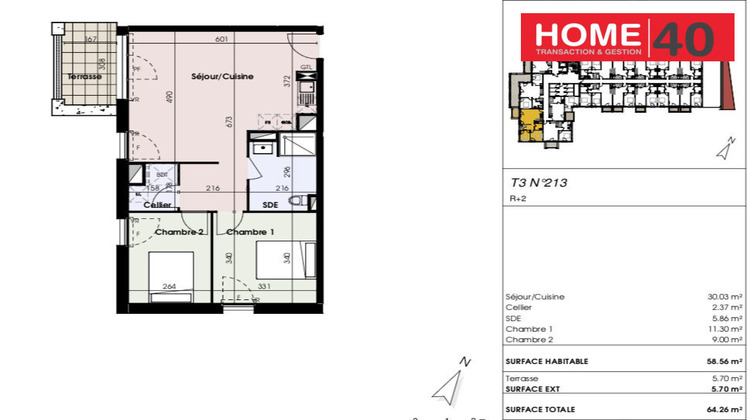 Ma-Cabane - Vente Appartement Sanguinet, 58 m²