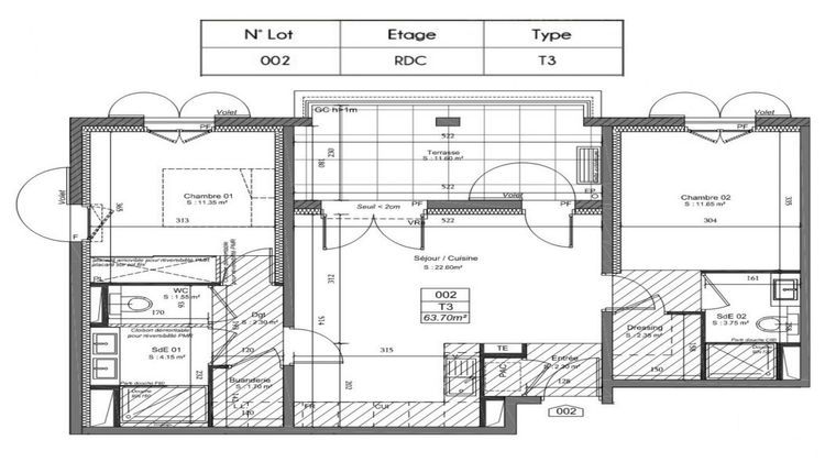 Ma-Cabane - Vente Appartement Sarrians, 64 m²