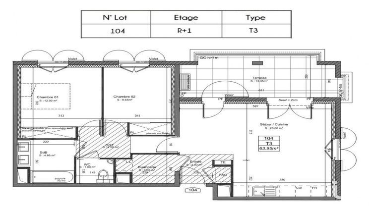 Ma-Cabane - Vente Appartement Sarrians, 64 m²