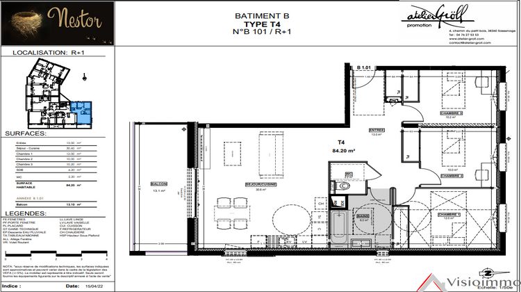 Ma-Cabane - Vente Appartement Sassenage, 84 m²